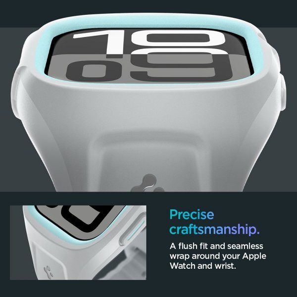 Spigen Apple Watch 46 mm (Series 10/11) Suojakuori ja ranneke Liquid Air Pro Harmaa