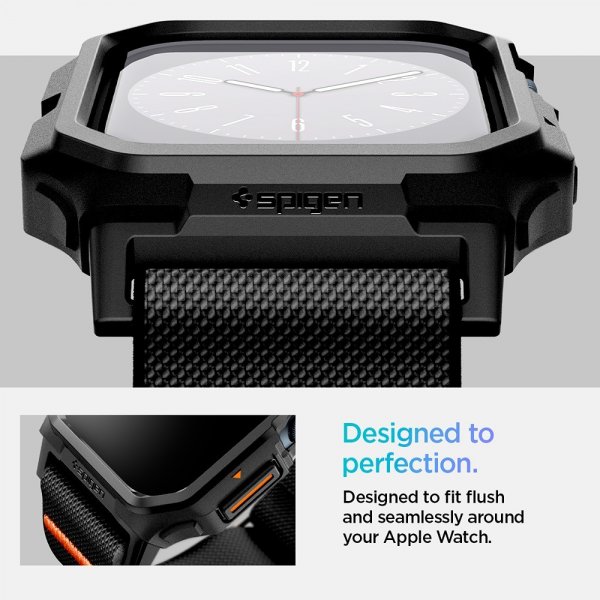 Spigen Apple Watch 46mm (Series 10/11) Ranneke ja Kuori Lite Fit Pro Matte Black