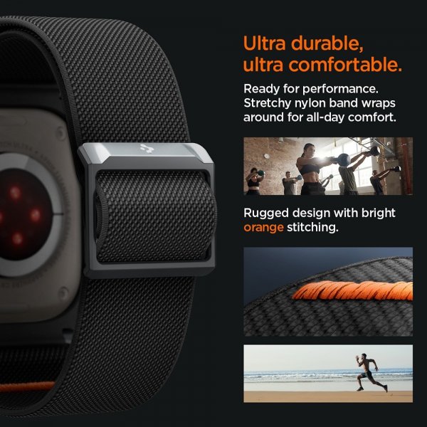 Spigen Apple Watch Ultra 49mm ranneke ja suojakotelo Lite Fit Pro Matte Black