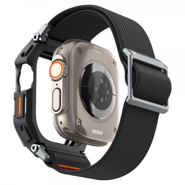 Spigen Apple Watch Ultra 49mm ranneke ja suojakotelo Lite Fit Pro Matte Black