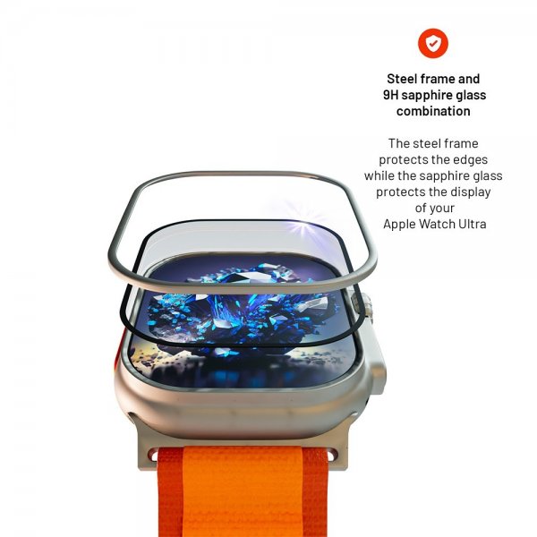 Kiinteä Apple Watch Ultra 49 mm -näytönsuoja Sapphire