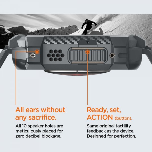 Spigen Apple Watch Ultra 49mm ranneke ja suojakotelo Rugged Armor Pro Dark Gray