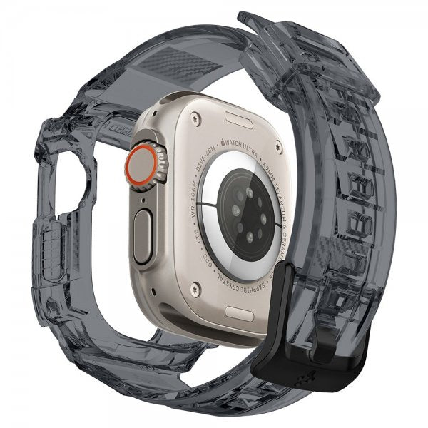 Spigen Apple Watch Ultra 49 mm ranneke ja suojakotelo Rugged Armor Pro Space Crystal