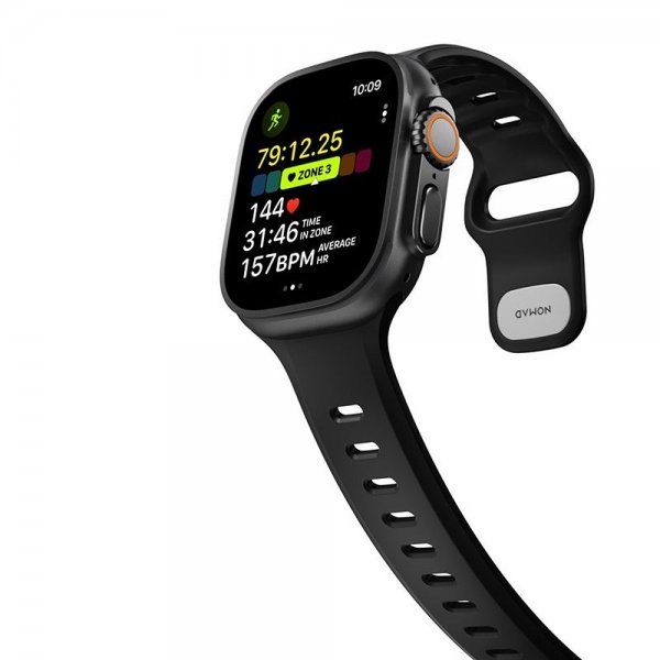 Nomad Apple Watch Ultra 49mm ranneke Tempo Band Musta