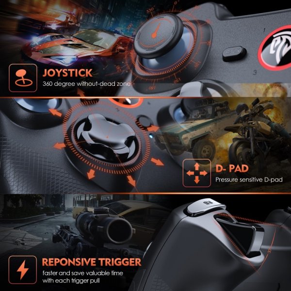 EasySMX Arion 9101 Langaton peliohjain PS3/Android/PC Musta