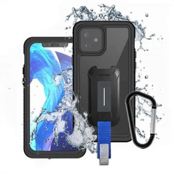 Armor-X Waterproof -suojakotelo iPhone 12 minille, musta