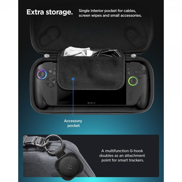 Spigen ASUS ROG Xbox Ally X Pussukka Klasden Pouch Charcoal Gray