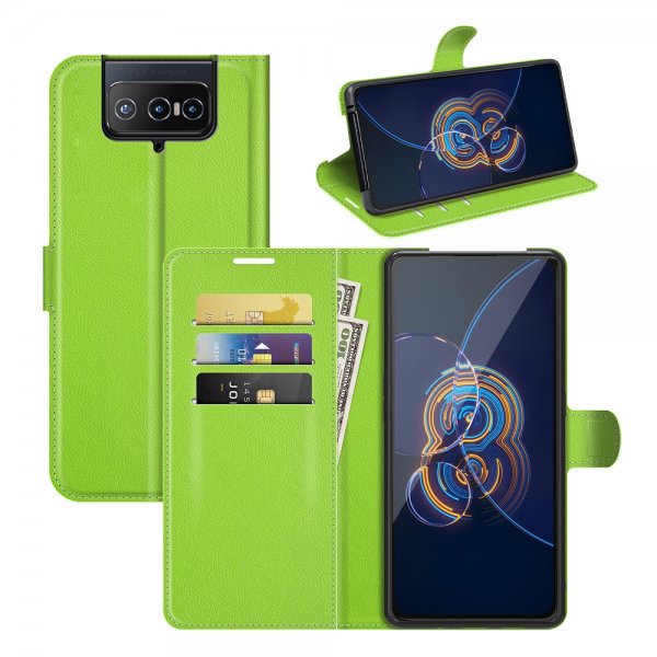 Asus Zenfone 8 Flip Litsi Vihreä Suojakotelo