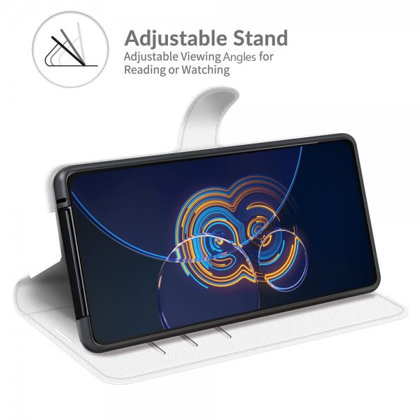 Asus Zenfone 8 Flip Litsi Valkoinen Kotelo