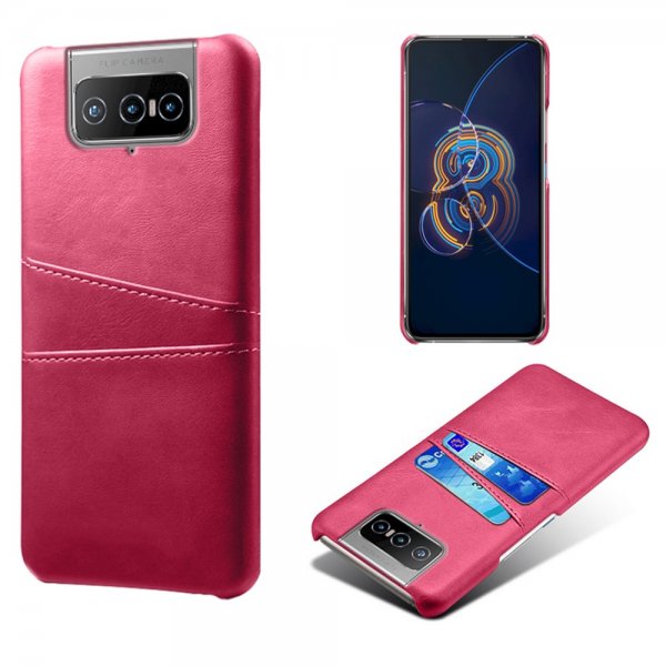 Asus Zenfone 8 Flip Kuori Kaksi Korttipaikkaa Magenta