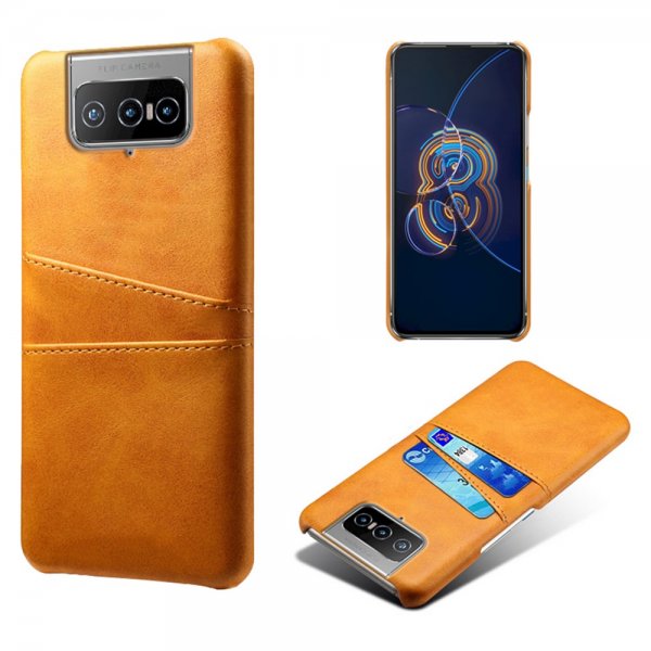 Asus Zenfone 8 Flip Kuoret Kaksi Korttipaikkaa Oranssi