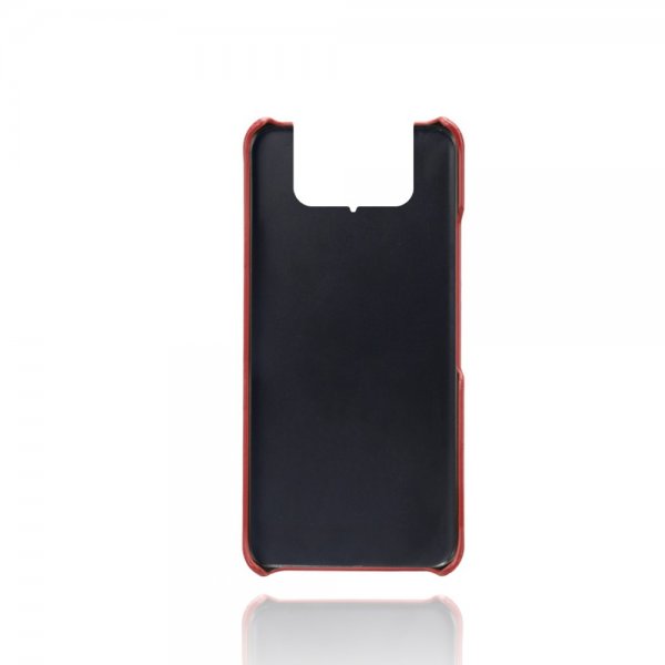 Asus Zenfone 8 Flip -suojakuori, jossa kaksi korttipaikkaa, punainen