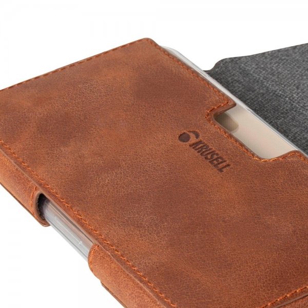 Krusell Vyölaukku Sunne Belt Case L Cognac Brown