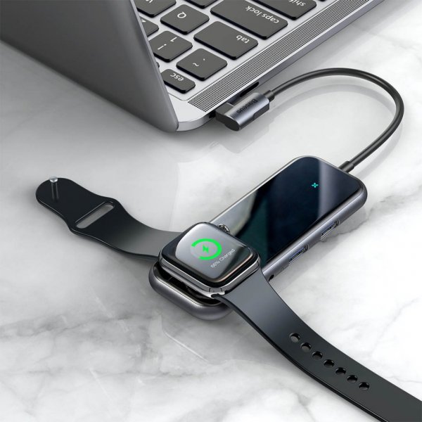 Baseus Mirror Series -monitoiminen keskitin ja Apple Watch -laturi