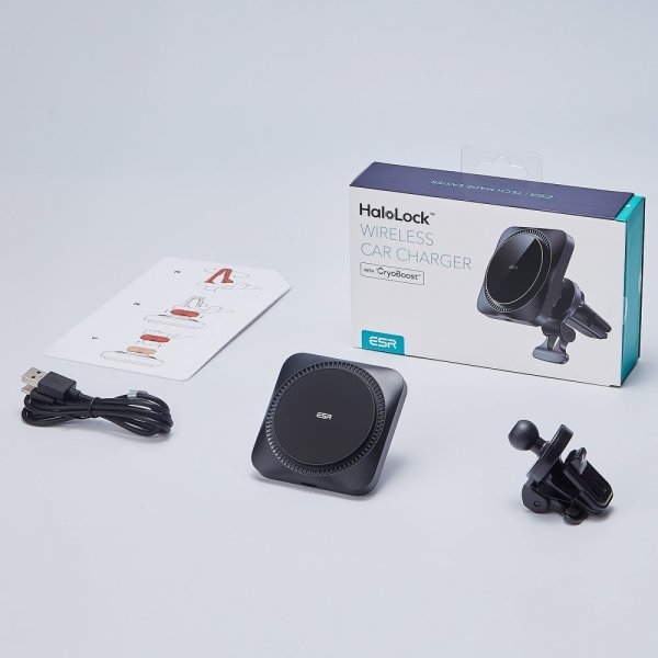 ESR Autoteline HaloLock Wireless Car Charger MagSafe