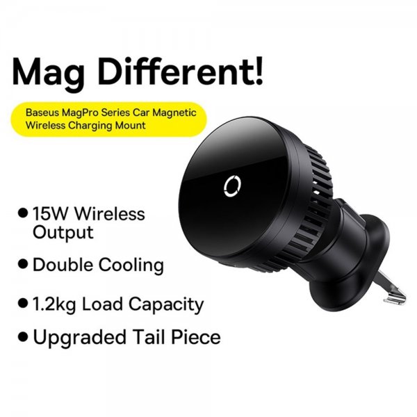Baseus Autoteline MagPro Series Magneettinen Langaton Lataava Autoteline 15W MagSafe