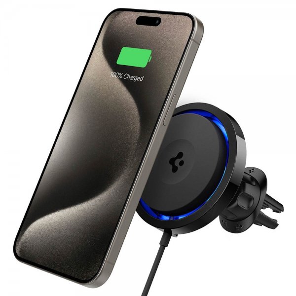 Spigen Autoteline langattomalla latauksella OneTap Pro 3 CryoMax MagFit Air Vent