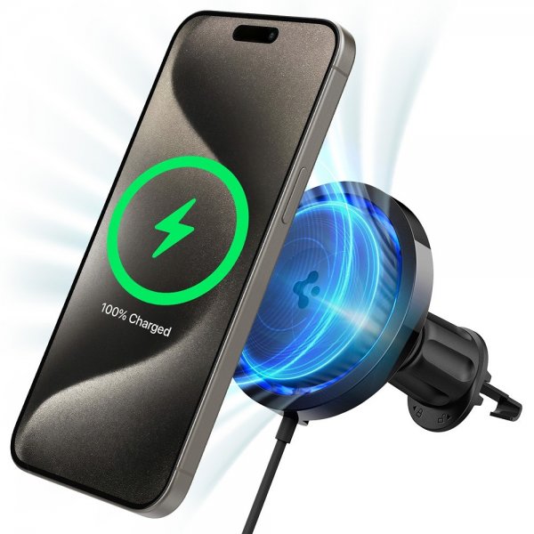 Spigen Autoteline langattomalla latauksella OneTap Pro 3 CryoMax MagFit Air Vent Hook