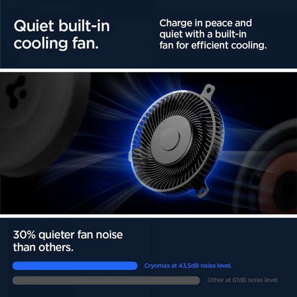 Spigen Autoteline langattomalla latauksella OneTap Pro 3 CryoMax MagFit Air Vent Hook