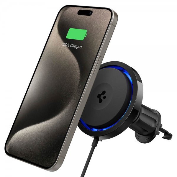 Spigen Autoteline langattomalla latauksella OneTap Pro 3 CryoMax MagFit Air Vent Hook
