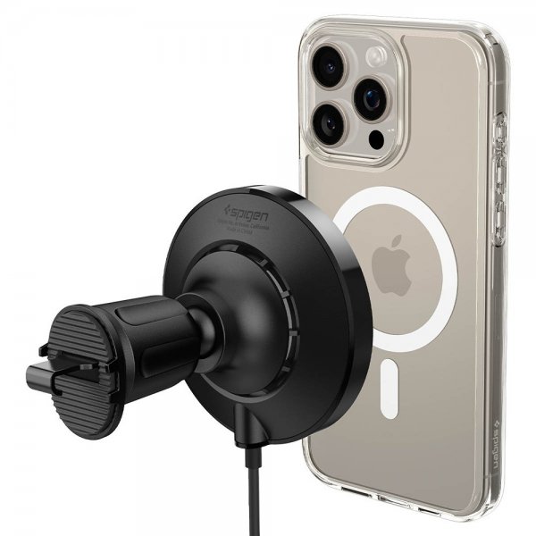 Spigen Autoteline langattomalla latauksella OneTap Pro 3 CryoMax MagFit Air Vent Hook