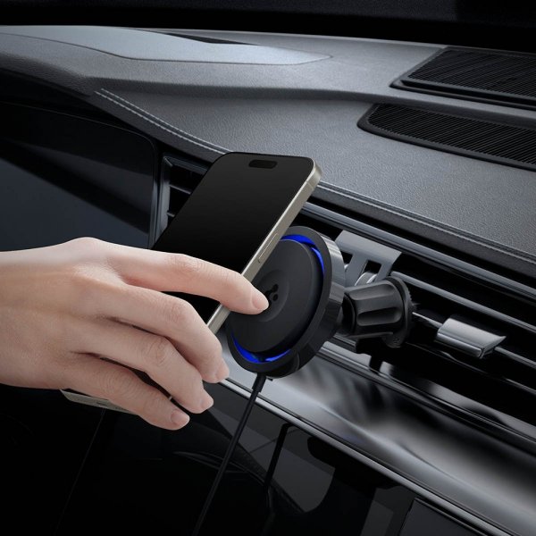 Spigen Autoteline langattomalla latauksella OneTap Pro 3 CryoMax MagFit Air Vent Hook