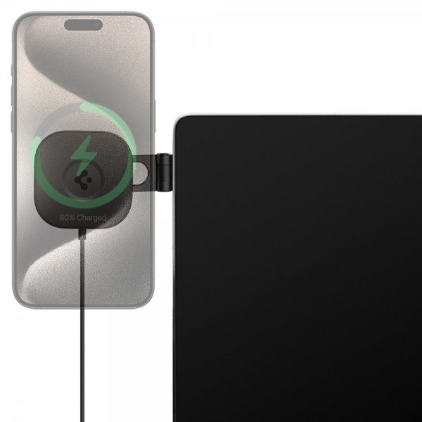 Spigen OneTap Pro 3 Tesla -autoteline langattomalla latauksella näytön kiinnikkeellä, MagFit