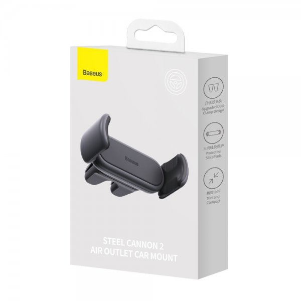 Baseus Autoteline Steel Cannon 2 Air Outlet Car Mount Musta