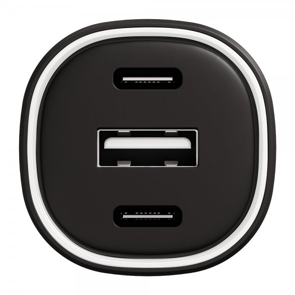 X2O Autolaturi 60W Kolmois-USB-C/USB-A GaN Musta