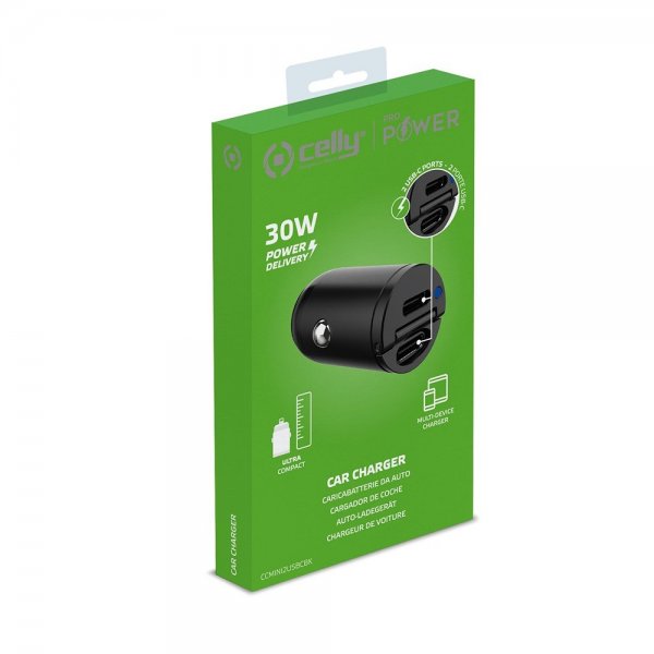 Celly Autolaturi CCMINI 2 USB-C 30W