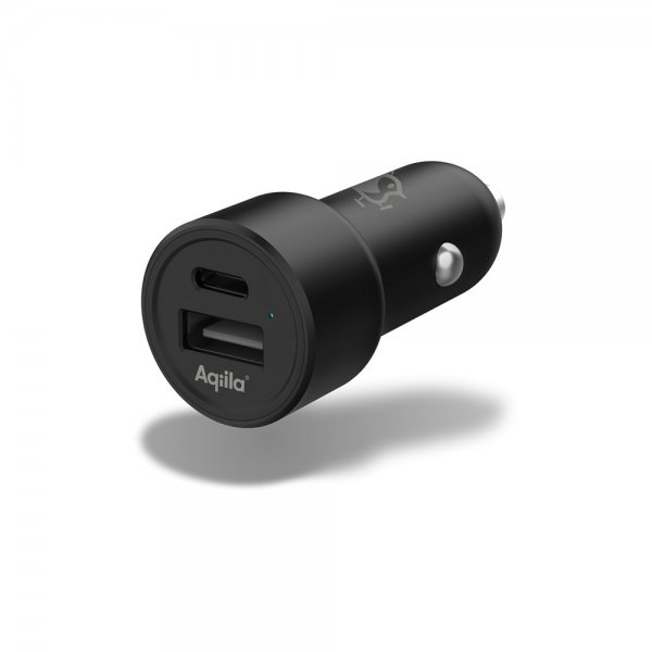 Aqiila Billaddare Chargebird CC2 USB-C + USB-A 32W Musta