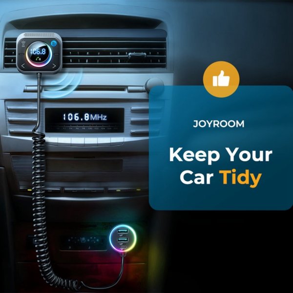 Joyroom Autolaturi JR-CL18 Langaton FM-lähetin autoon