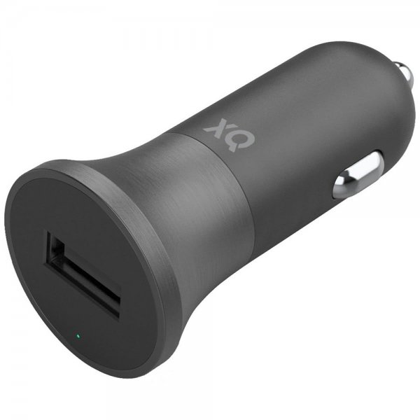 Xqisit Autolaturi Lightning-kaapelilla 1m 12W Musta