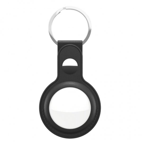 KeyBudz AirTag -pidike, nahkaa, musta