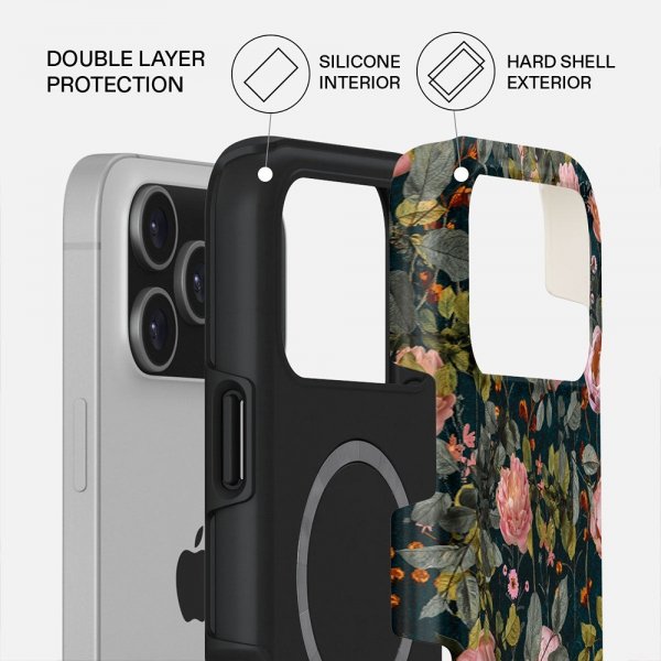 Burga iPhone 17 Pro Tough MagSafe -suojakuori, Bloomy Garden