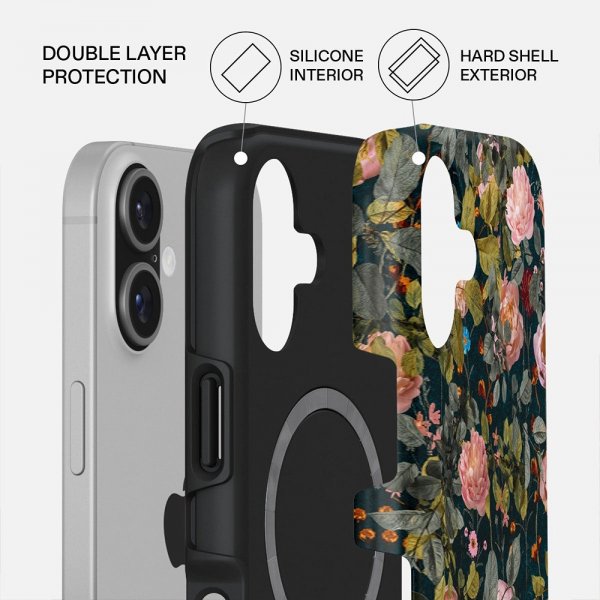 Burga iPhone 17 -kuoret Tough MagSafe Bloomy Garden