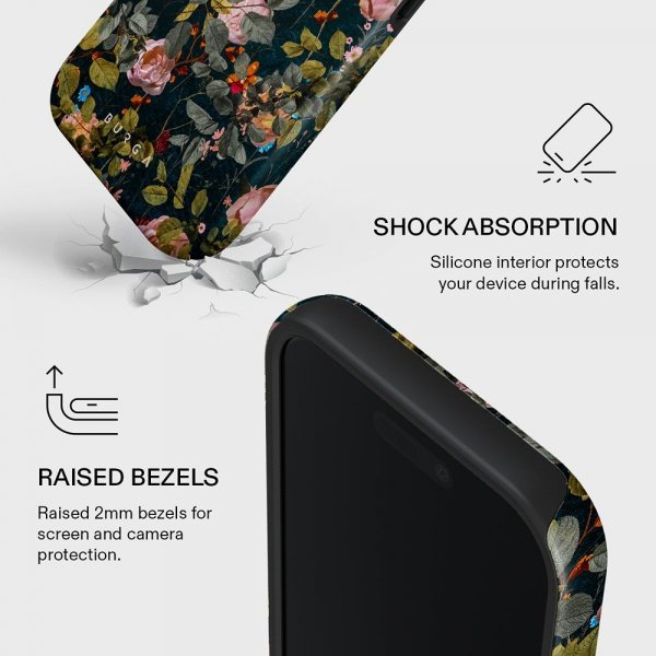 Burga iPhone 17 -kuoret Tough MagSafe Bloomy Garden