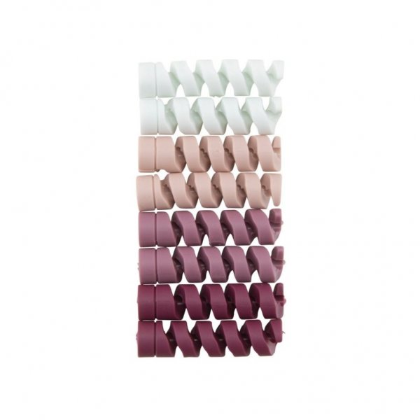 Bluelounge CableCoil Mini – 9 kpl vaaleanpunaisia