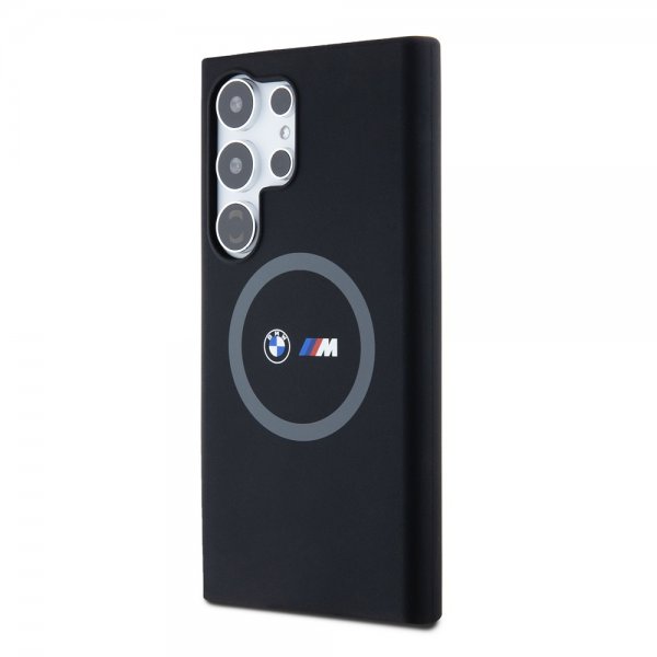 BMW Samsung Galaxy S24 Ultra Kuori painetuilla logoilla MagSafe Musta