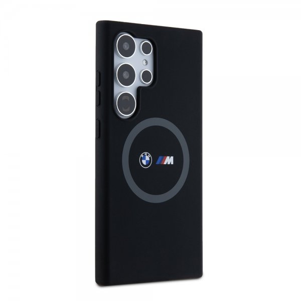 BMW Samsung Galaxy S24 Ultra Kuori painetuilla logoilla MagSafe Musta