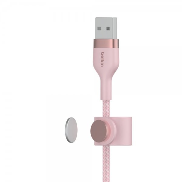 Belkin BOOST CHARGE USB-A–LTG Punottu silikoni 3m Vaaleanpunainen