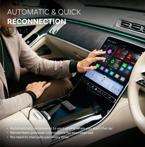 Ottocast Play2Video Ultra Langaton CarPlay/Android Auto-sovitin Kaikki yhdessä