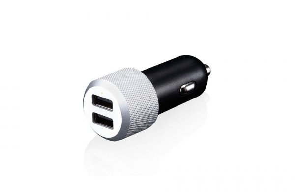 Just Mobile Autolaturi Ja Lightning-kaapeli Highway Max Musta Hopea