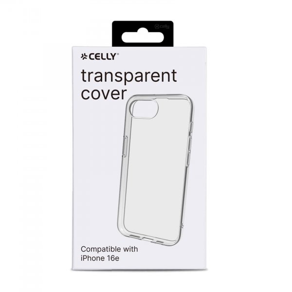 Celly iPhone 16e/17e -kuori GELSKIN Läpinäkyvä