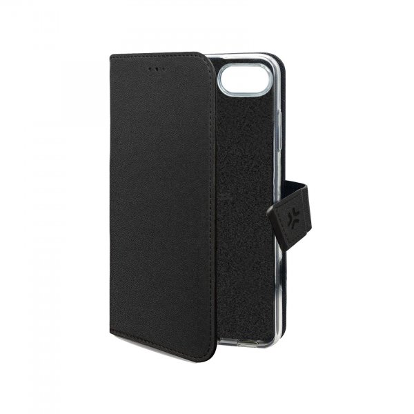 Celly iPhone 16e/17e -suojakotelo, Wally Wallet Case, musta