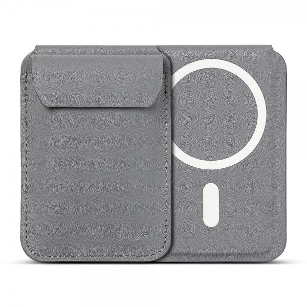 Ringke Korttikotelo Stand Wallet Magnetic MagSafe Light Gray