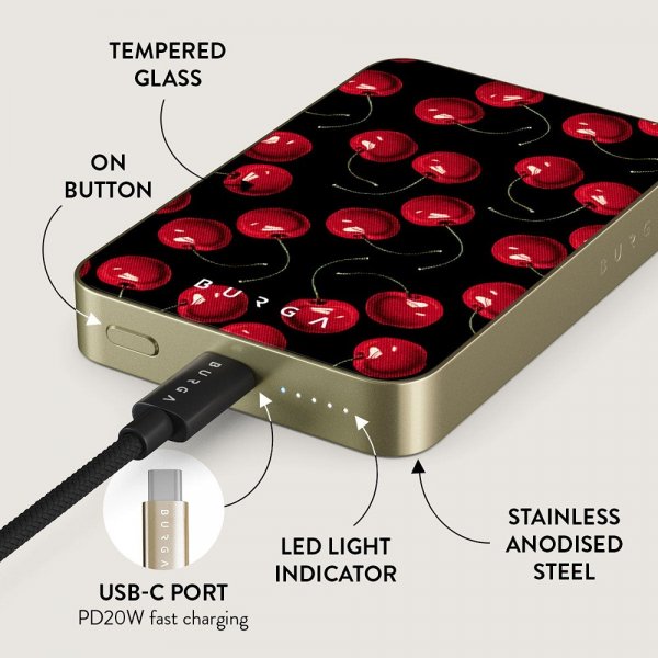 Burga Powerbank MagSafe 5000 mAh Cherrybomb Gold