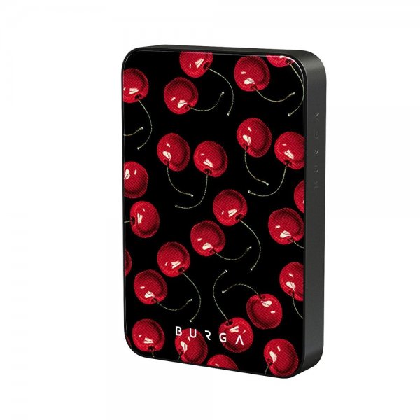 Burga Powerbank MagSafe 5000 mAh Cherrybomb Metallinharmaa