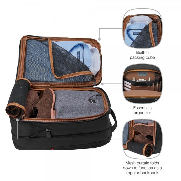Wenger City Traveler Carry-On 16" kannettavan tietokoneen reppu, musta