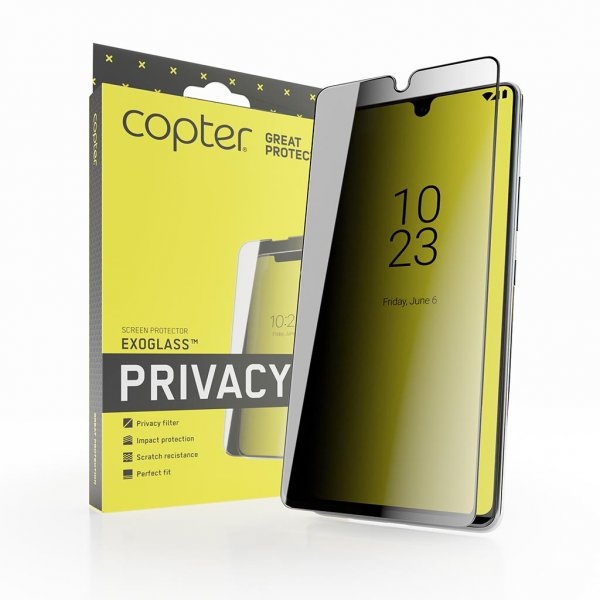 Copter iPhone 14 Näytönsuoja Exoglass Curved Privacy